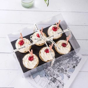 Clear cupcake box with handle