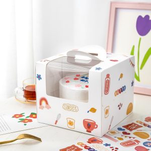 Cake window box with handle