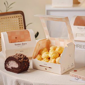 Foldable cake window box