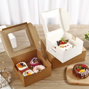 Cupcake box with clear window