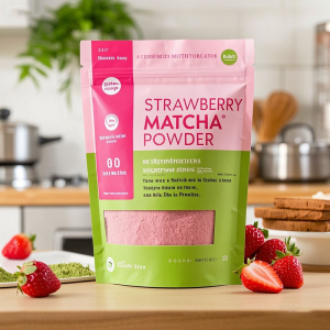 Matcha powder pouch